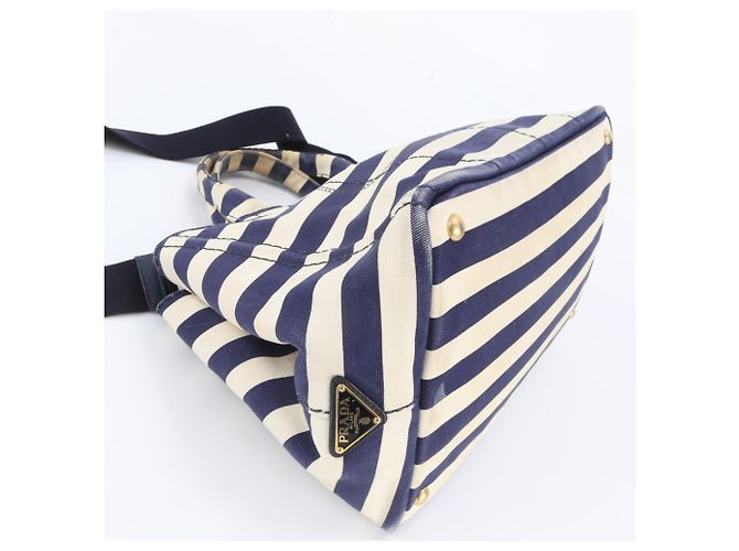 Borsa Tote/Borsa a Tracolla Prada Canapa Border 2-Way - vista 5