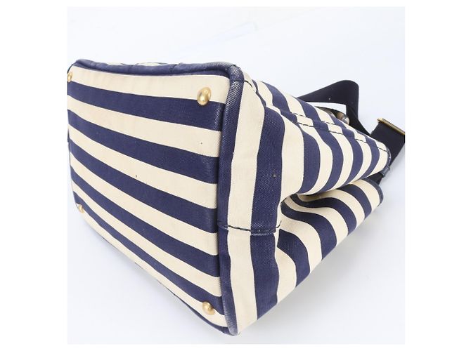 Borsa Tote/Borsa a Tracolla Prada Canapa Border 2-Way - vista 7