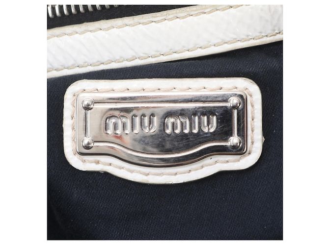 Saco Tote Miu Miu em couro acolchoado branco - vista 10