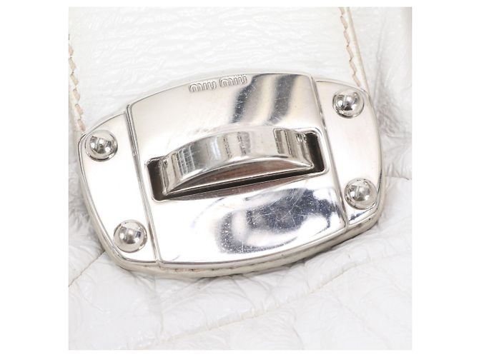 Saco Tote Miu Miu em couro acolchoado branco - vista 9