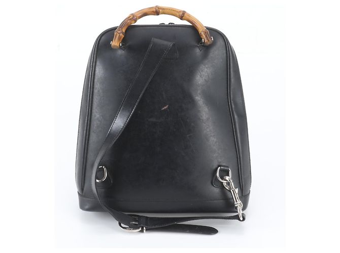 Gucci Old Bamboo Leder-Rucksack - Ansicht 3