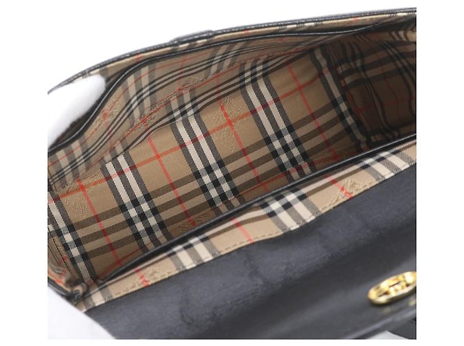 Borsa a tracolla in pelle Burberry Nova Check - vista 7