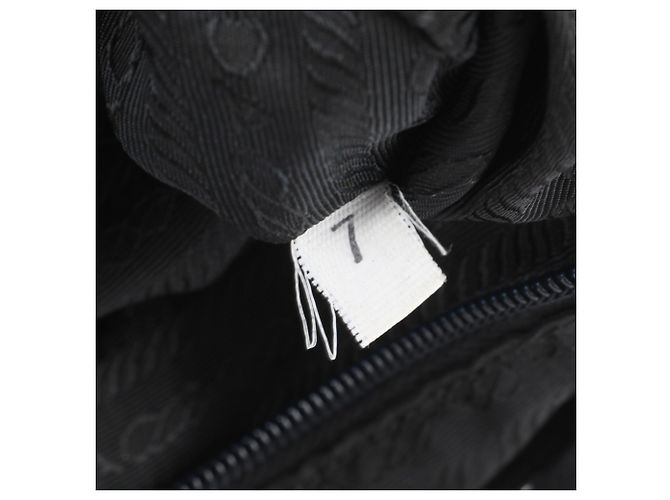 Prada Tessuto Nylon Triangle Logo Leather Backpack - view 10