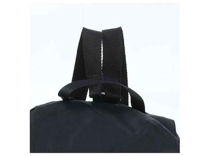 Prada Tessuto Nylon Triangle Logo Leather Backpack - view 2