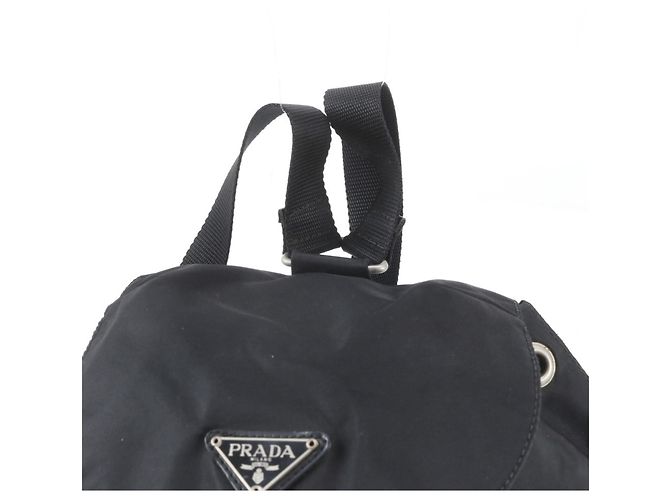 Zaino Prada in nylon Tessuto con logo triangolare e pelle da donna - vista 2