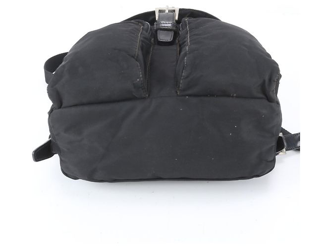 Zaino Prada in nylon Tessuto con logo triangolare e pelle da donna - vista 5