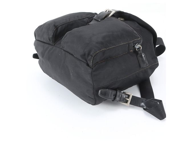 Zaino Prada in nylon Tessuto con logo triangolare e pelle da donna - vista 6