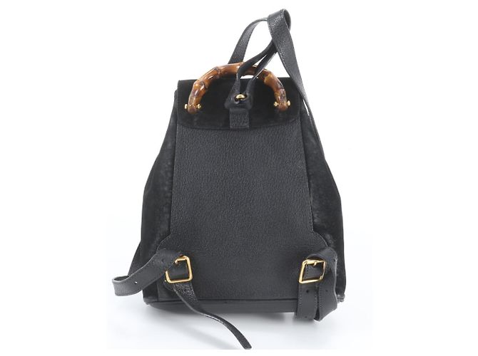 Gucci Old Bamboo Leder-Rucksack - Ansicht 3
