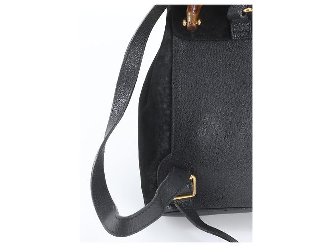 Gucci Old Bamboo Leder-Rucksack - Ansicht 4