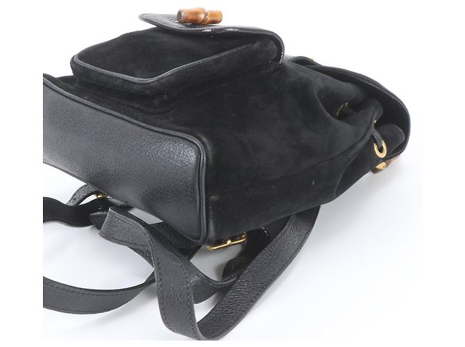 Gucci Old Bamboo Leder-Rucksack - Ansicht 5