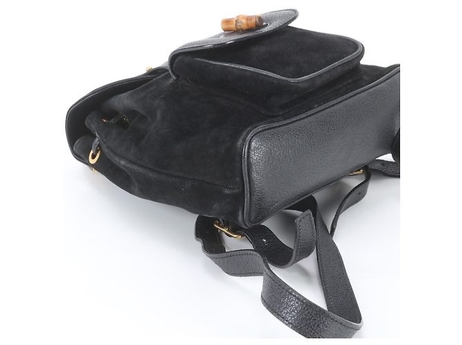 Gucci Old Bamboo Leder-Rucksack - Ansicht 6