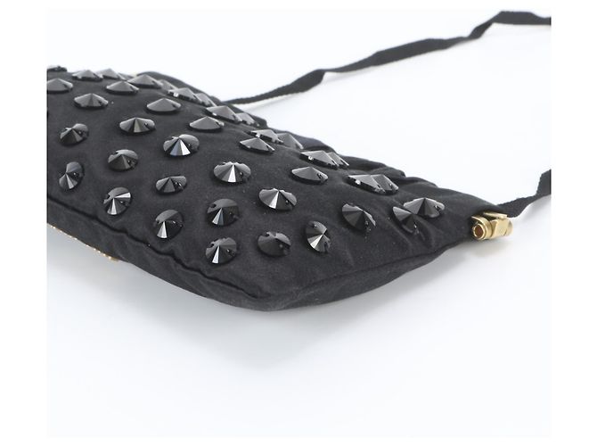 Borsa a tracolla borchiata nera Miu Miu - vista 4