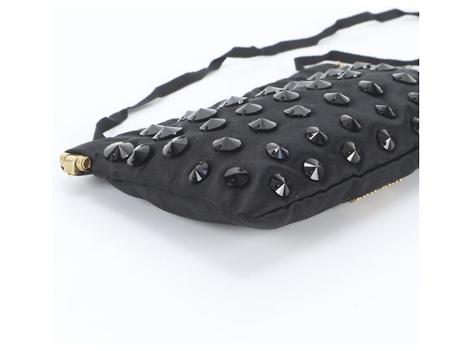 Borsa a tracolla borchiata nera Miu Miu - vista 5