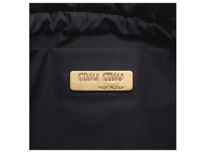 Borsa a tracolla borchiata nera Miu Miu - vista 8