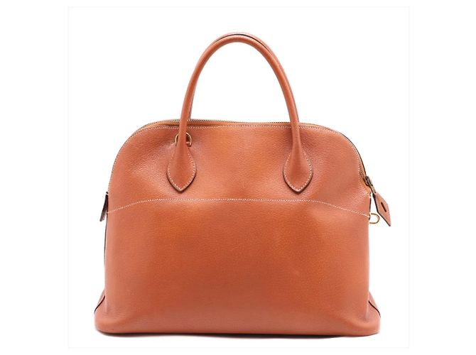 Hermès Hermes Bolide 35 Lederhandtasche aus Schweineleder mit V-Prägung - vista 2