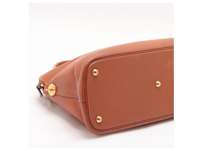 Hermès Hermes Bolide 35 Lederhandtasche aus Schweineleder mit V-Prägung - vista 4
