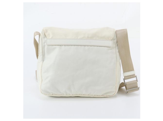 Borsa a tracolla in pelle e nylon Tessuto con logo triangolare Prada - vista 3