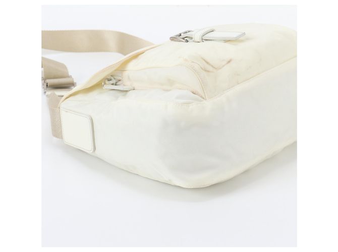 Borsa a tracolla in pelle e nylon Tessuto con logo triangolare Prada - vista 5