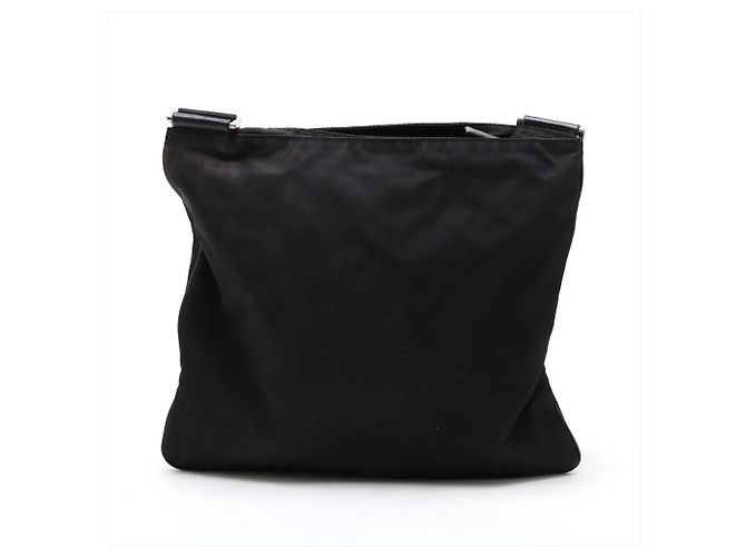 Sac messager Prada en nylon Tessuto avec logo triangle en cuir - vue 2