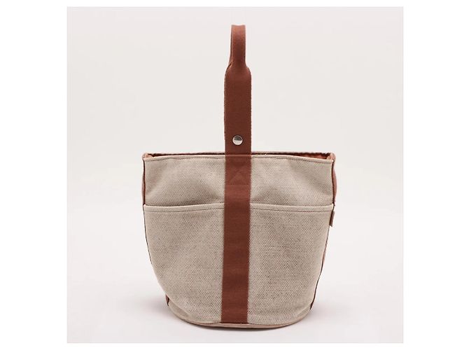 Hermès Borsa Hermes Saxo MM in pelle e tela - vista 2