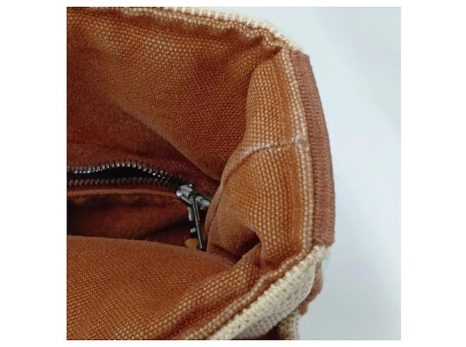 Hermès Borsa Hermes Saxo MM in pelle e tela - vista 8