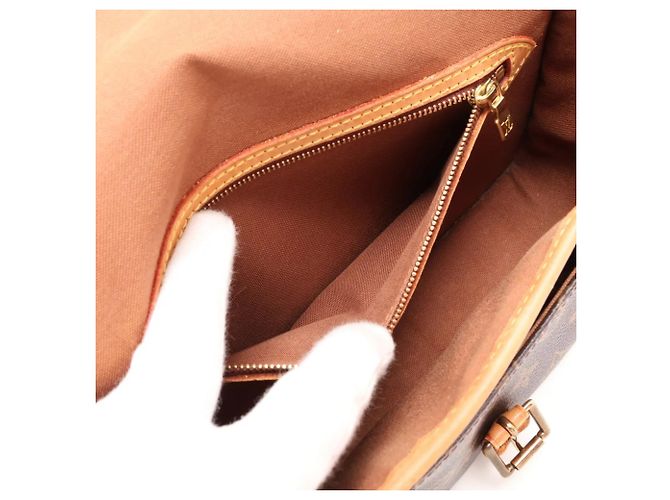Borsa a tracolla in pelle Louis Vuitton Monogram Sologne - vista 8