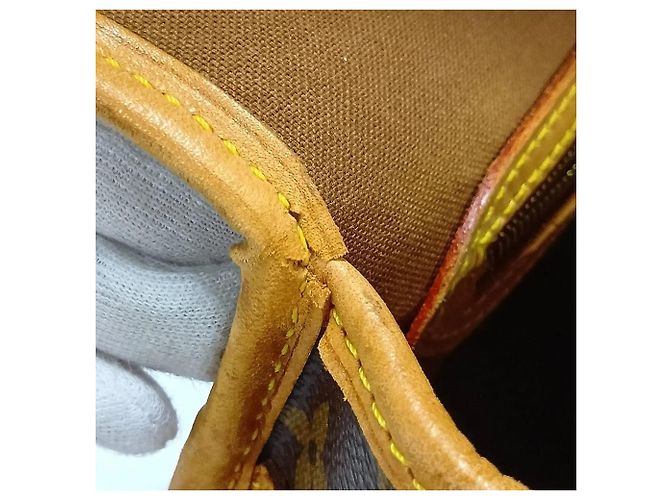 Borsa a tracolla in pelle Louis Vuitton Monogram Sologne - vista 9