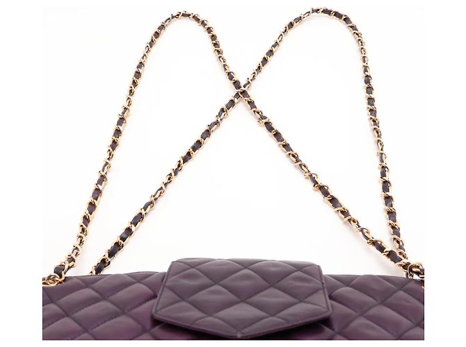Borsa a tracolla con catena Chanel Matelassé in pelle di agnello - vista 6