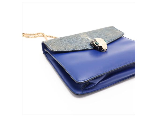 Bulgari Borsa a tracolla Bvlgari Serpenti in pelle di razza - vista 4