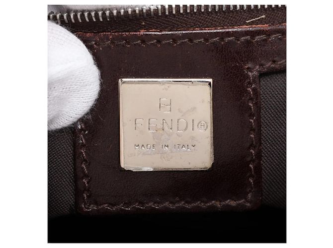 Borsa One-Shoulder Fendi Zucca in pelle e canvas - vista 11