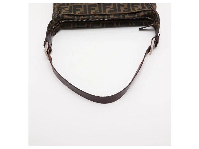 Borsa One-Shoulder Fendi Zucca in pelle e canvas - vista 5