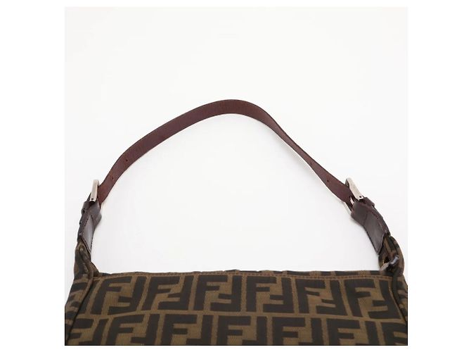 Borsa One-Shoulder Fendi Zucca in pelle e canvas - vista 6