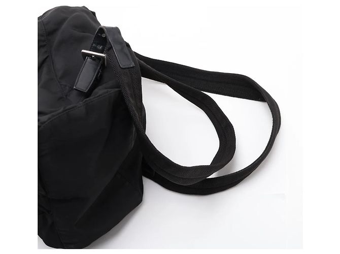 Prada Tessuto Nylon Triangle Logo Leather Backpack - view 6