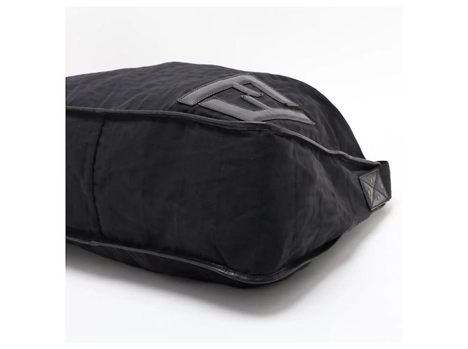 Borsa a tracolla Fendi Zucca FF Logo in pelle e nylon - vista 3