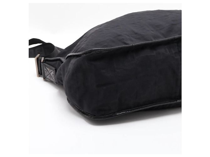 Borsa a tracolla Fendi Zucca FF Logo in pelle e nylon - vista 4