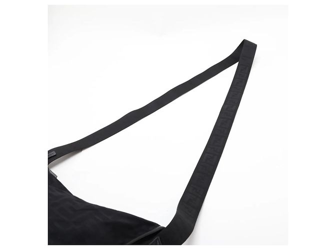 Borsa a tracolla Fendi Zucca FF Logo in pelle e nylon - vista 5