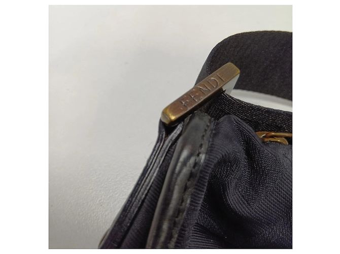 Borsa a tracolla Fendi Zucca FF Logo in pelle e nylon - vista 7