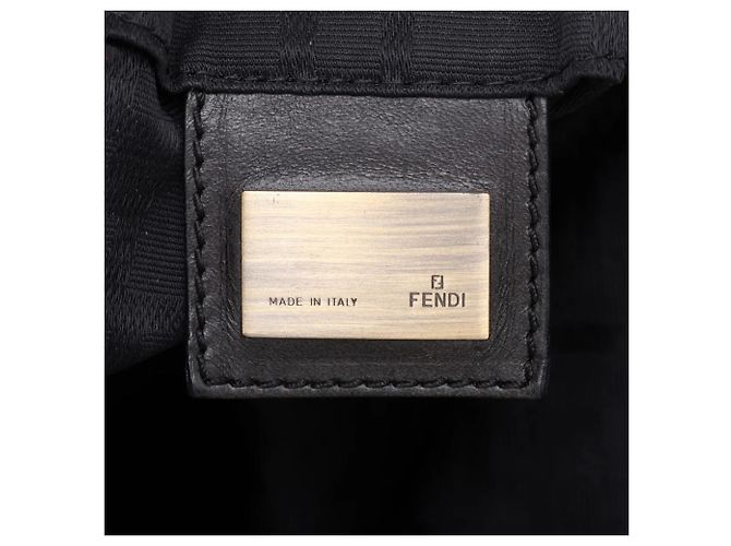 Borsa a tracolla Fendi Zucca FF Logo in pelle e nylon - vista 9