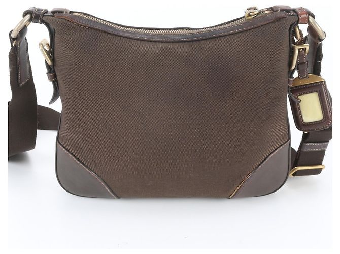 Bolsa Messenger Prada em couro e tela - vista 2