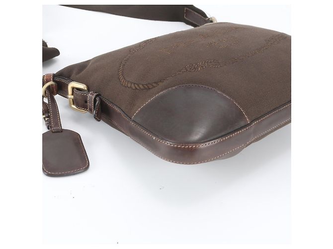 Bolsa Messenger Prada em couro e tela - vista 4