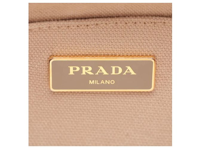 Borsa Tote Prada Canapa con logo triangolare - vista 11