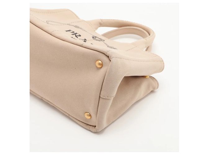 Borsa Tote Prada Canapa con logo triangolare - vista 3