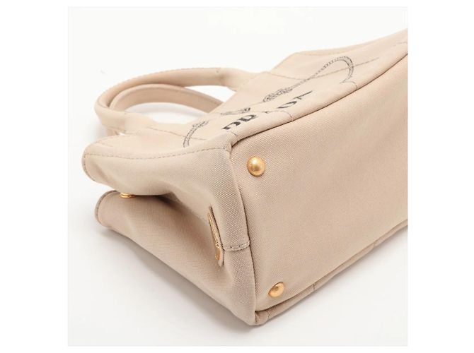 Borsa Tote Prada Canapa con logo triangolare - vista 4