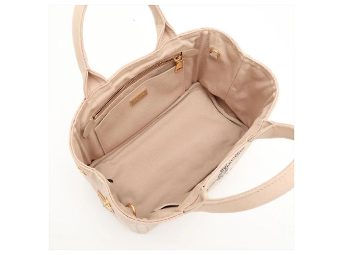 Borsa Tote Prada Canapa con logo triangolare - vista 7