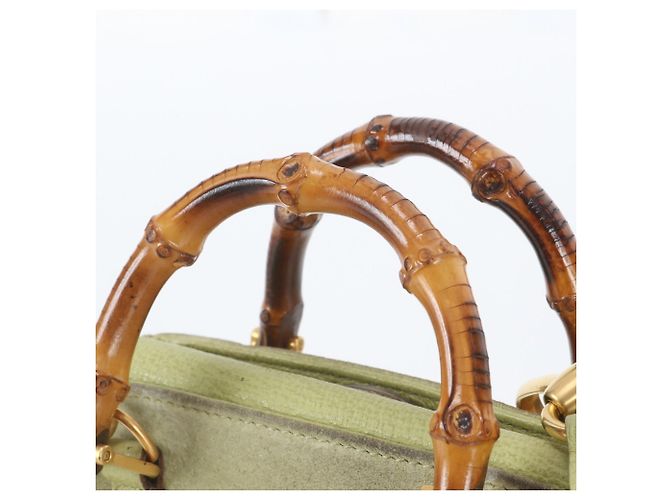 Borsa a tracolla 2-Way Gucci Old Bamboo in pelle - vista 3