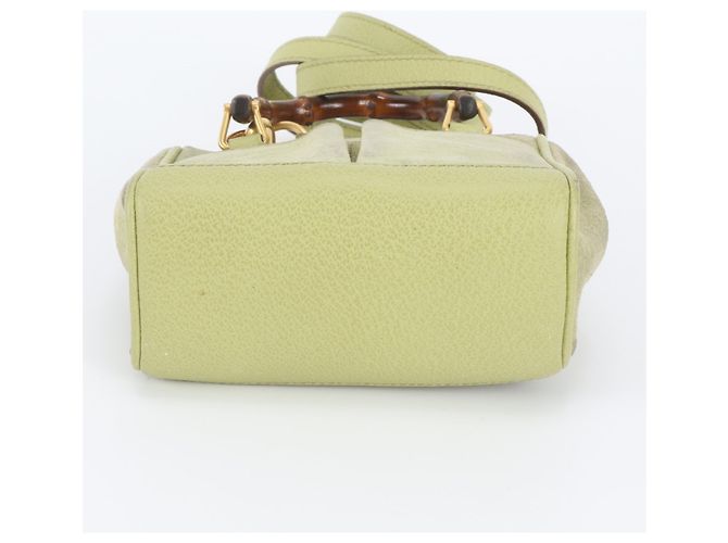Borsa a tracolla 2-Way Gucci Old Bamboo in pelle - vista 7
