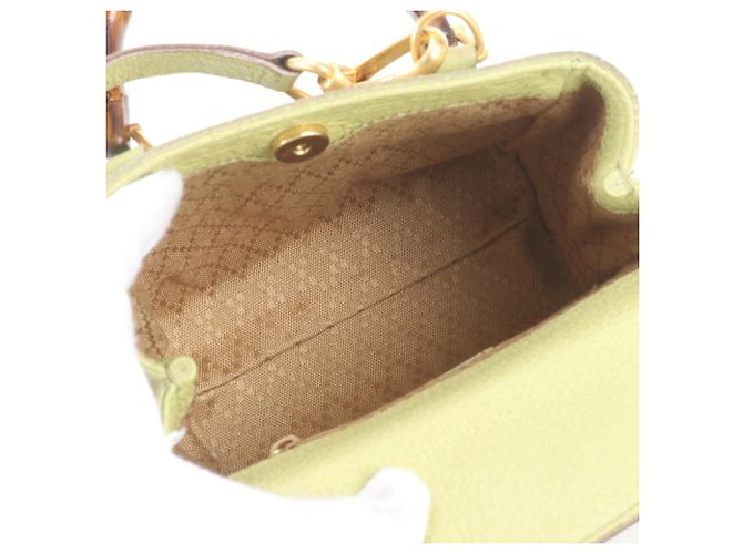 Borsa a tracolla 2-Way Gucci Old Bamboo in pelle - vista 8
