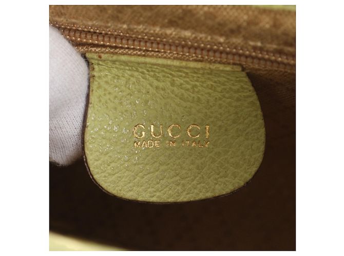Borsa a tracolla 2-Way Gucci Old Bamboo in pelle - vista 9