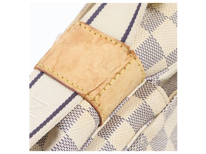 Borsa a tracolla in pelle Louis Vuitton Damier Azur Naviglio N51189 - vista 12