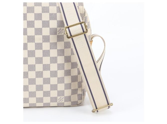 Borsa a tracolla in pelle Louis Vuitton Damier Azur Naviglio N51189 - vista 2
